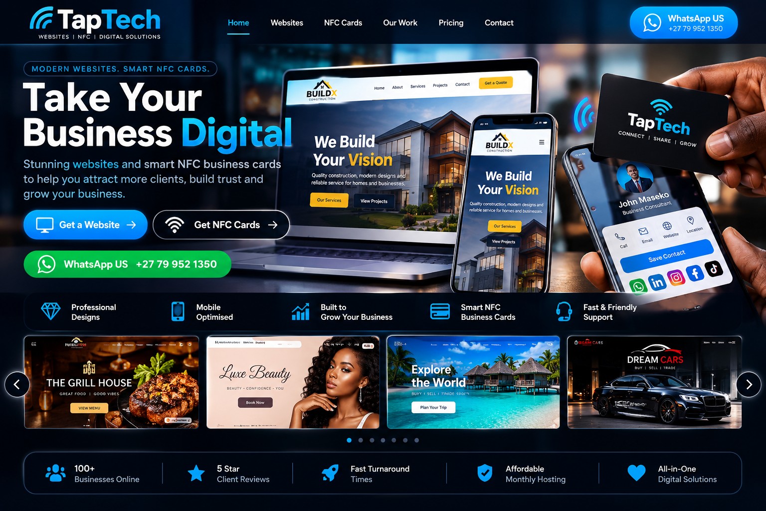 TapTech showcase of premium business websites